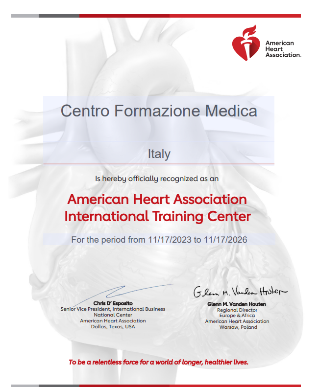 Centro Formazione Medica confermato Centro di formazione dell’American Heart Association