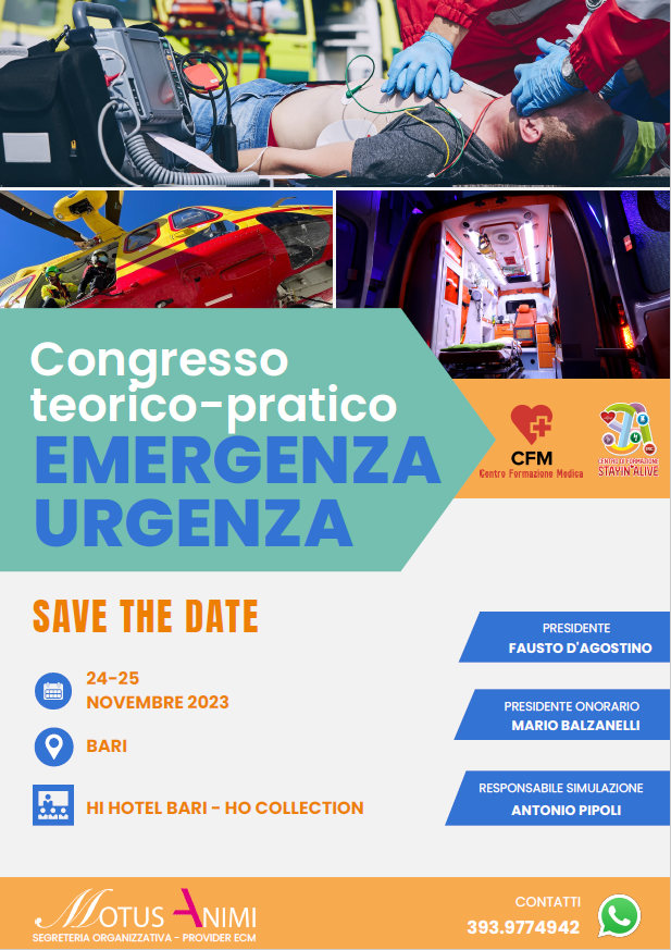 Congresso teorico-pratico EMERGENZA URGENZA - Bari - 24-11-2023
