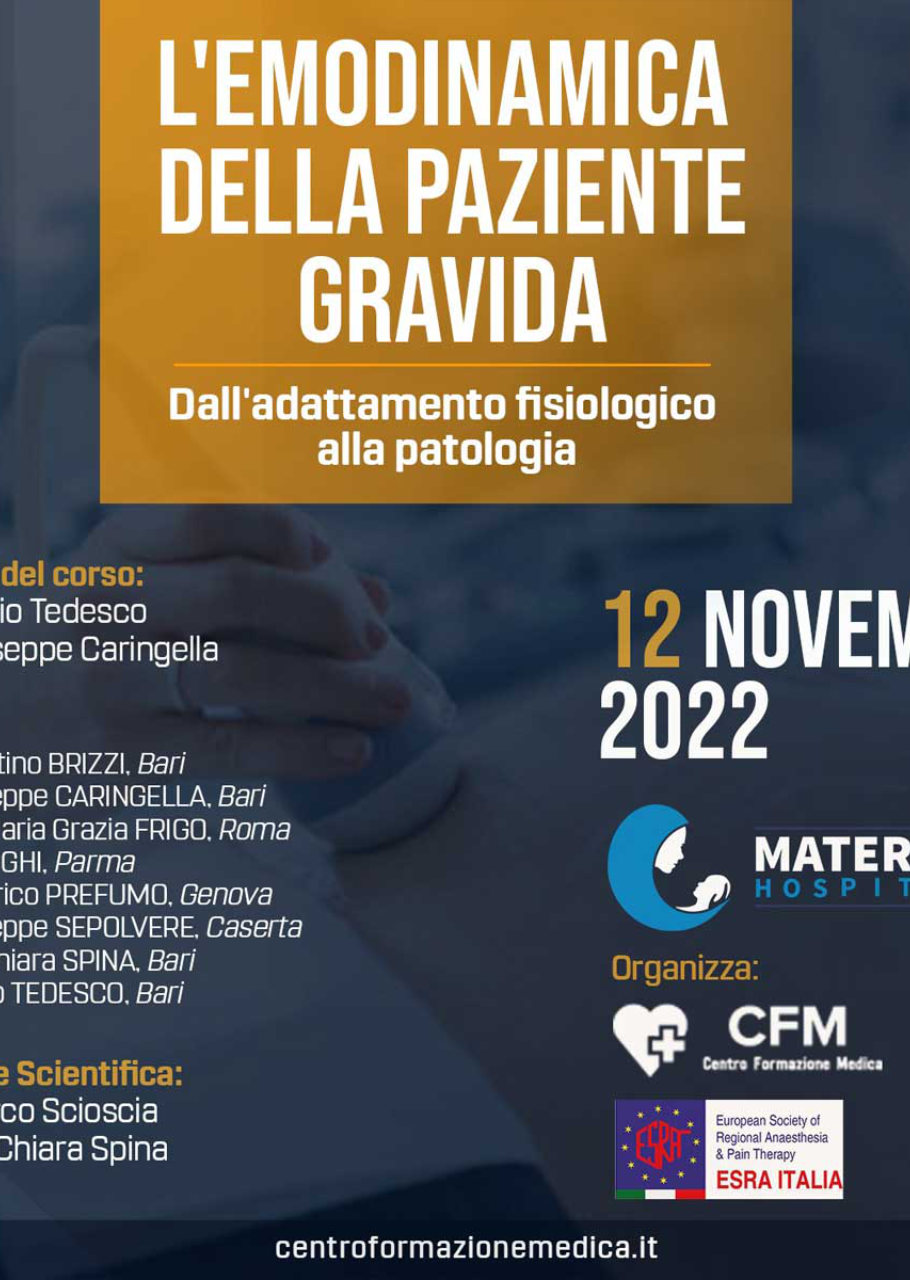 L’EMODINAMICA DELLA PAZIENTE GRAVIDA - Bari - 12-11-2022