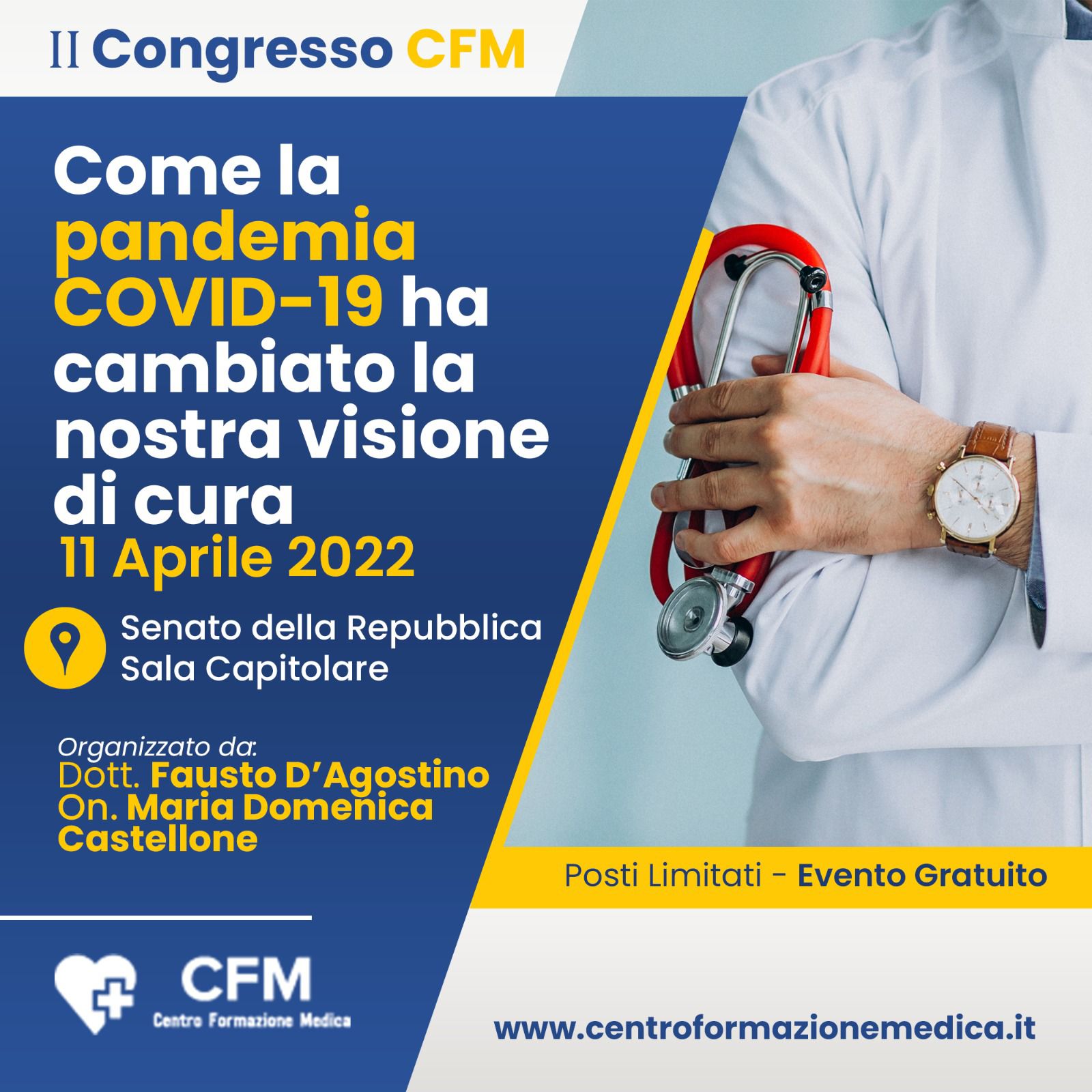 Lo stato di emergenza è finito. L’11 aprile un convegno al Senato della Repubblica su come è cambiata la visione di cura dopo la pandemia